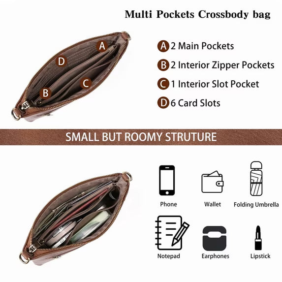 GAEKEAO Women's Crossbody Wristlet Wallet Vegan Leather Cell Phone Purse with Adjustable Strap and 6 Credit Card Slots