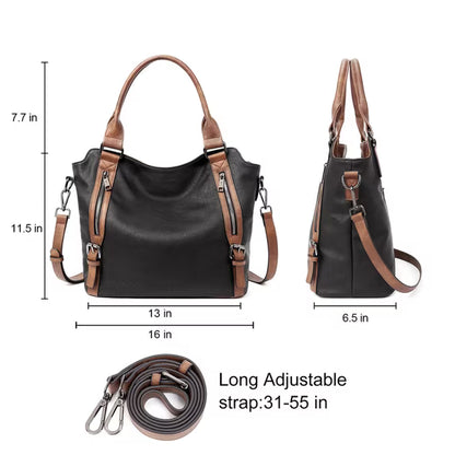 GAEKEAO Purses and Handbag for Women Leather Tote Bag Purse and Handbags, Satchel Shoulder Crossbody Top Handle Bags with Zipper