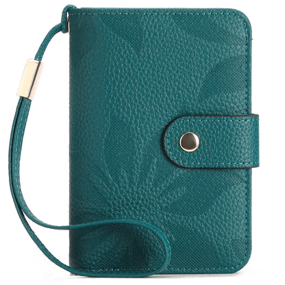 GAEKEAO Wallet for Women Ladies Bifold Leather RFID-Blocking Wristlet Purse Wallet Credit Card Holder with ID Window