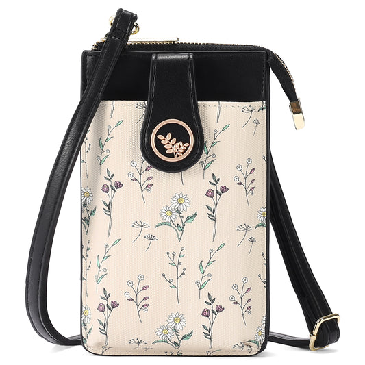 GAEKEAO Small Crossbody Bags for Women Leather Cell Phone Purse Bag Wallet with RFID Blocking Credit Card Slots