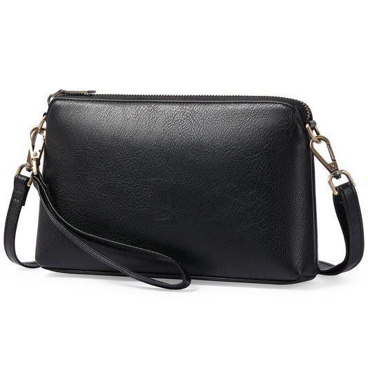 GAEKEAO Crossbody Bags for Women Small Genuine Leather Shoulder Purse Cross Body Bag with Adjustable Strap & Top Zipper