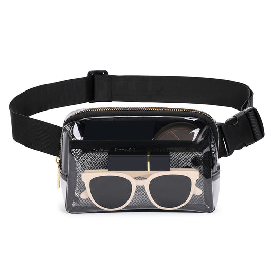 GAEKEAO Clear Stadium-Approved Fanny Pack, Waterproof Crossbody Belt Bag for Men and Women