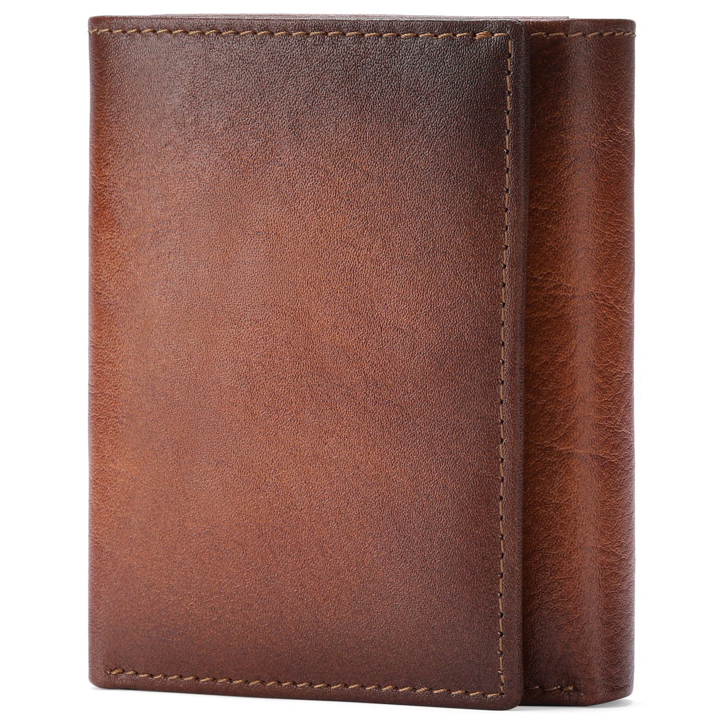 GAEKEAO Real Leather Trifold Wallet for Men with RFID Blocking Credit Card Holde Wallet 2 ID Compartment