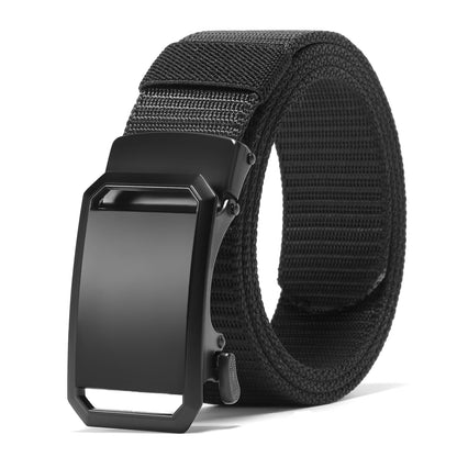 GAEKEAO Belt for Men Stretch Nylon Ratchet Belt Web Work Men Belts with Automatic Slide Buckle，Adjustable Trim to Fit