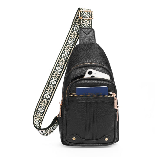 GAEKEAO Crossbody Sling Bag for Women, Travel Leather Crossbody Bags Fanny Packs for Women Small Crossbody Purse Chest Bag