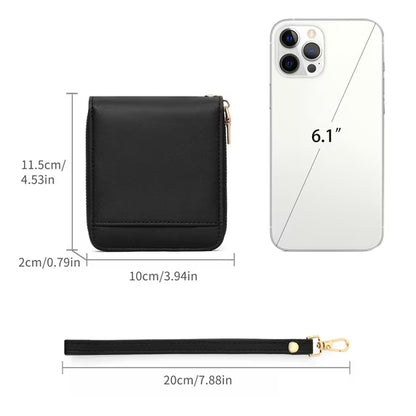 GAEKEAO Womens Wallet RFID Blocking Zip Around Wristlet Wallet Vegan Leather Card Holder Purse with Change Pocket
