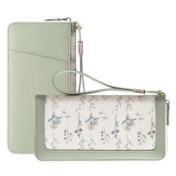 GAEKEAO Wristlet Wallets for Women RFID Blocking Large Capacity Clutch Wallet Vegan Leather Zip Around Ladies Long Purse