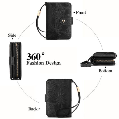 GAEKEAO Wallet for Women Ladies Bifold Leather RFID-Blocking Wristlet Purse Wallet Credit Card Holder with ID Window