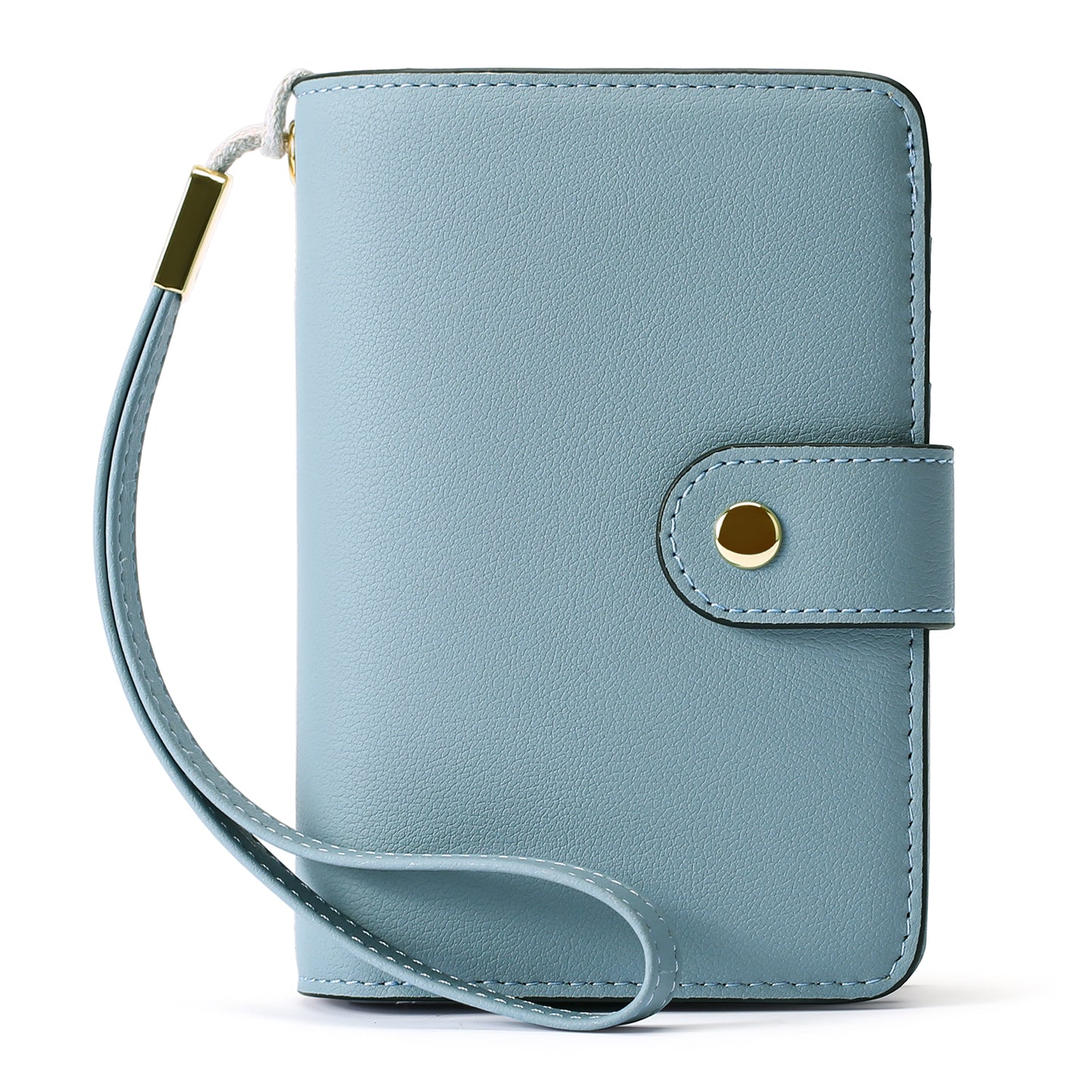 GAEKEAO Wallet for Women Ladies Bifold Leather RFID-Blocking Wristlet Purse Wallet Credit Card Holder with ID Window