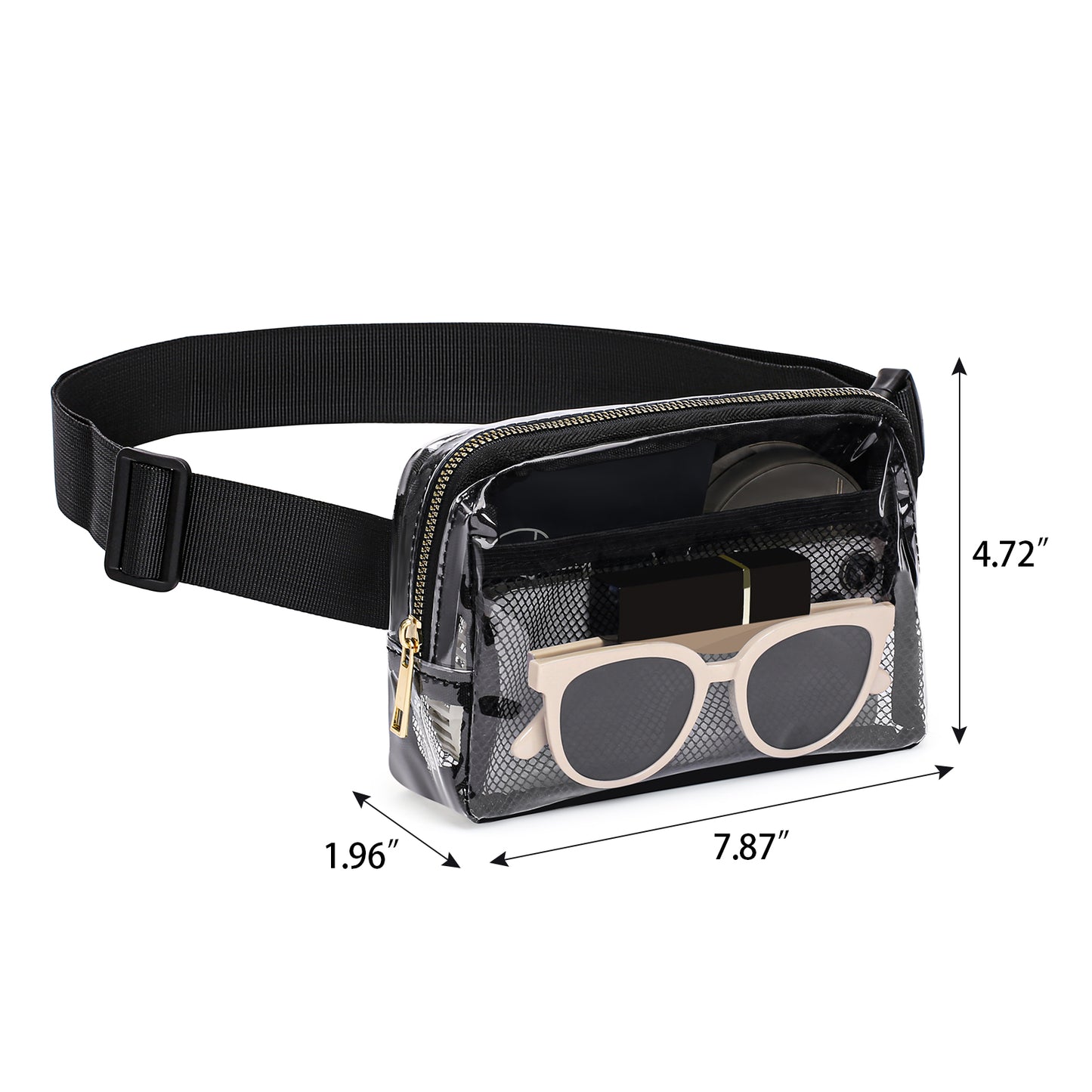 GAEKEAO Clear Stadium-Approved Fanny Pack, Waterproof Crossbody Belt Bag for Men and Women