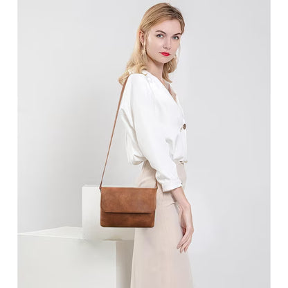 GAEKEAO Crossbody Bags for Women Genuine Leather Shoulder Handbags Small Cell Phone Purse with Credit Card Slots
