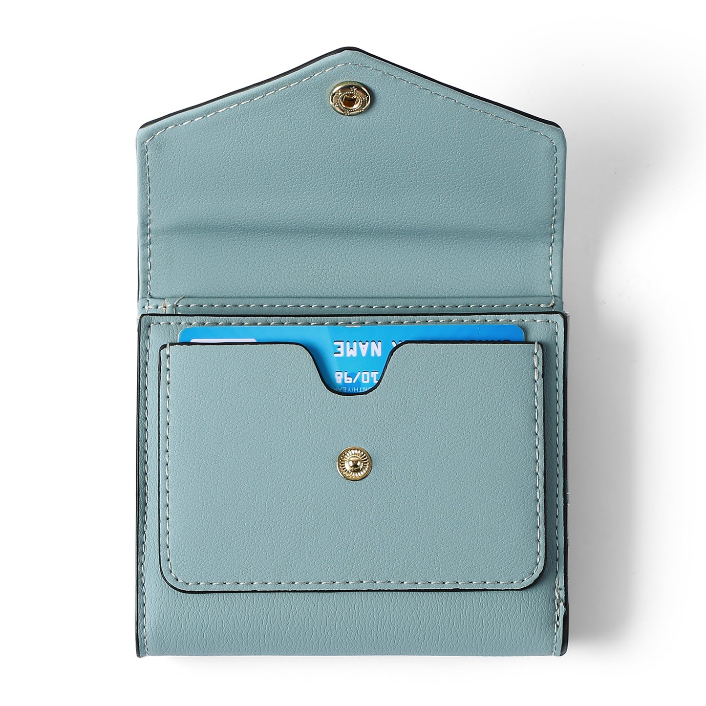 GAEKEAO Small Wallet for Women Leather RFID Blocking Credit Card Holder Organizer Mini Bifold Zipper Coin Purse