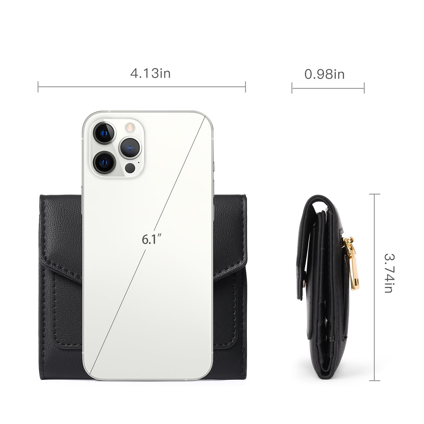 GAEKEAO Small Wallet for Women Leather RFID Blocking Credit Card Holder Organizer Mini Bifold Zipper Coin Purse