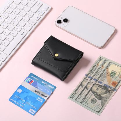 GAEKEAO Small Wallet for Women Leather RFID Blocking Credit Card Holder Organizer Mini Bifold Zipper Coin Purse