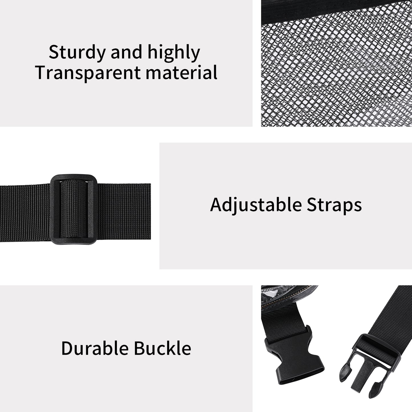 GAEKEAO Clear Stadium-Approved Fanny Pack, Waterproof Crossbody Belt Bag for Men and Women