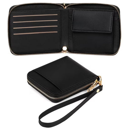 GAEKEAO Womens Wallet RFID Blocking Zip Around Wristlet Wallet Vegan Leather Card Holder Purse with Change Pocket