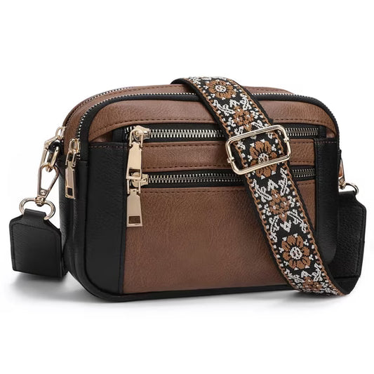 GAEKEAO Crossbody Purse for Women Leather Medium Shoulder Handbags with Adjustable Strap Multi Pockets Women Purse for Travel