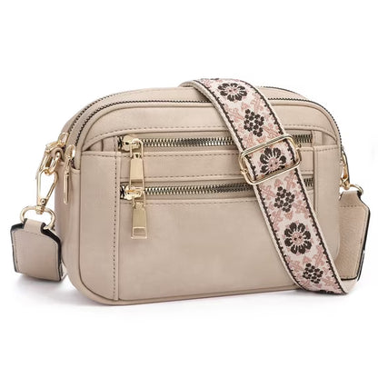 GAEKEAO Crossbody Purse for Women Leather Medium Shoulder Handbags with Adjustable Strap Multi Pockets Women Purse for Travel