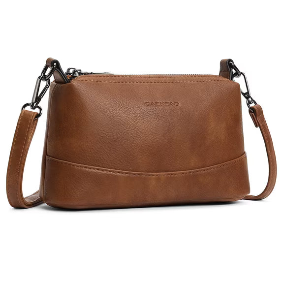 GAEKEAO Women’s Small Crossbody Bag Vegan Leather Shoulder Purse Adjustable Strap Compact Travel Handbag for Daily Use