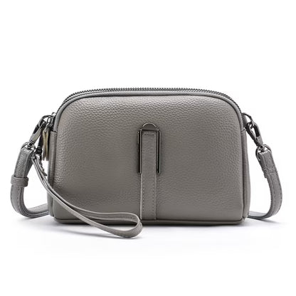 GAEKEAO Crossbody Bags for Women Small Genuine Leather Shoulder Purse Cross Body Bag with Adjustable Strap & Top Zipper