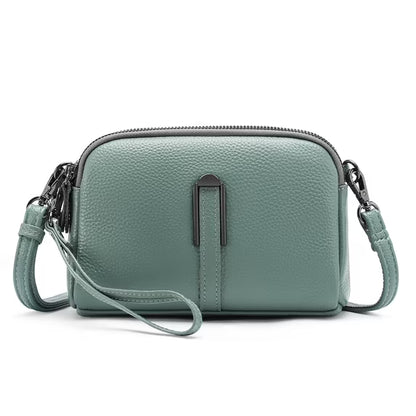 GAEKEAO Crossbody Bags for Women Small Genuine Leather Shoulder Purse Cross Body Bag with Adjustable Strap & Top Zipper