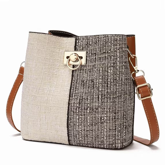 GAEKEAO Crossbody Purses for Women Vegan Leather Bucket Bags Trendy Ladies Handbag Shoulder Purse Multi Pockets