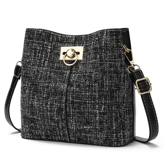 GAEKEAO Crossbody Purses for Women Vegan Leather Bucket Bags Trendy Ladies Handbag Shoulder Purse Multi Pockets
