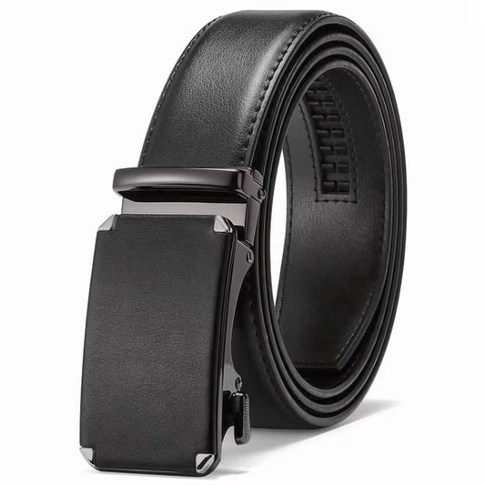 GAEKEAO Men’s Ratchet Belt Adjustable Leather Belt with Auto Lock Buckle Trim to Fit and Gift Box