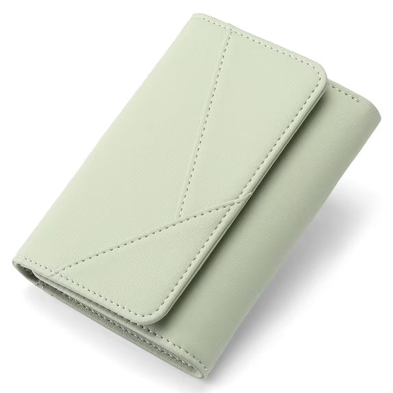 GAEKEAO Small Wallet for Women Slim Bifold Leather Credit Card Holder Wallets Zipper Pocket Coin Purse with ID Window