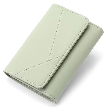 GAEKEAO Small Wallet for Women Slim Bifold Leather Credit Card Holder Wallets Zipper Pocket Coin Purse with ID Window