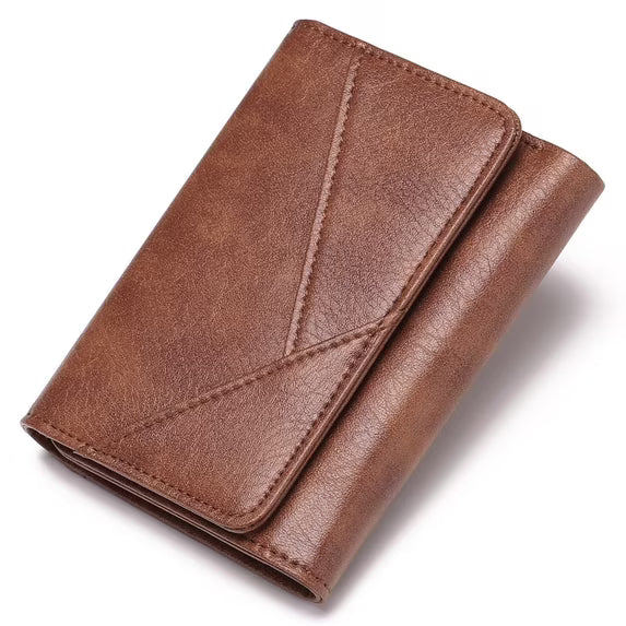 GAEKEAO Small Wallet for Women Slim Bifold Leather Credit Card Holder Wallets Zipper Pocket Coin Purse with ID Window