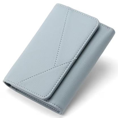 GAEKEAO Small Wallet for Women Slim Bifold Leather Credit Card Holder Wallets Zipper Pocket Coin Purse with ID Window