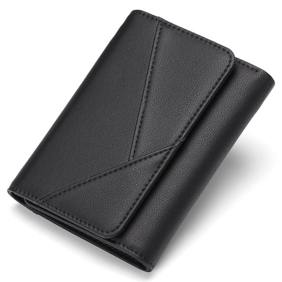 GAEKEAO Small Wallet for Women Slim Bifold Leather Credit Card Holder Wallets Zipper Pocket Coin Purse with ID Window