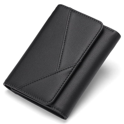 GAEKEAO Small Wallet for Women Slim Bifold Leather Credit Card Holder Wallets Zipper Pocket Coin Purse with ID Window
