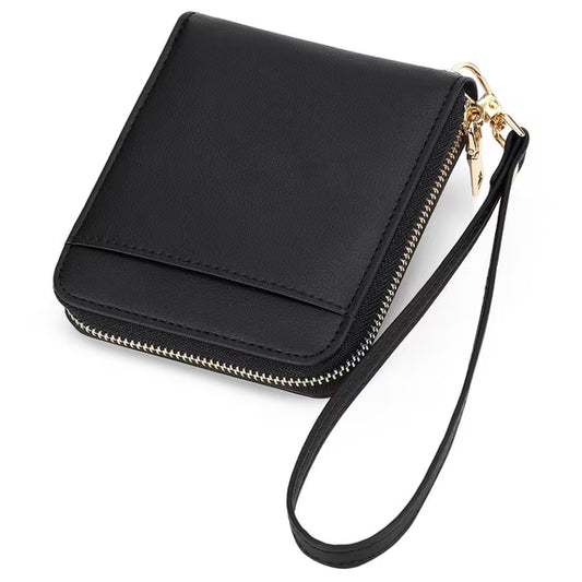 GAEKEAO Womens Wallet RFID Blocking Zip Around Wristlet Wallet Vegan Leather Card Holder Purse with Change Pocket