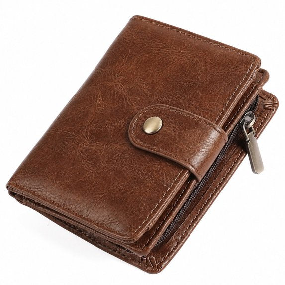 GAEKEAO Men's Wallet Samll RFID Blocking Bifold Wallet for Men Leather Credit Card Holder 11 Card Slots