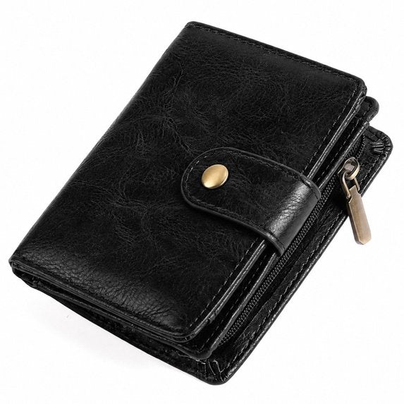 GAEKEAO Men's Wallet Samll RFID Blocking Bifold Wallet for Men Leather Credit Card Holder 11 Card Slots