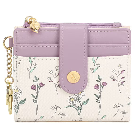 GAEKEAO Small Wallet for Women RFID Blocking Bifold Card Holder Vegan Leather with Zipper Coin Pocket, ID Window