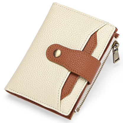 GAEKEAO Women's Bifold Wallet Rfid Blocking Vegan Leather Floral Card Holder with Zipper Pocket and ID Window