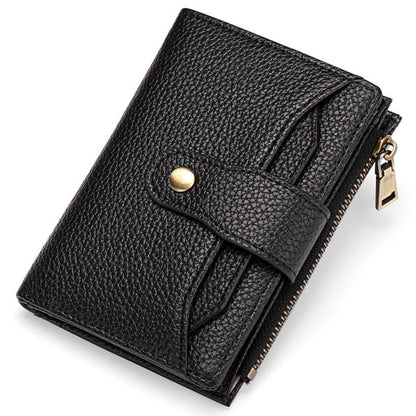 GAEKEAO Women's Bifold Wallet Rfid Blocking Vegan Leather Floral Card Holder with Zipper Pocket and ID Window