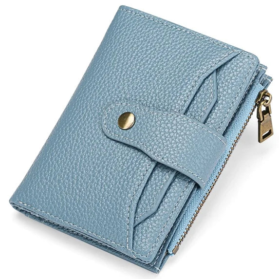 GAEKEAO Women's Bifold Wallet Rfid Blocking Vegan Leather Floral Card Holder with Zipper Pocket and ID Window