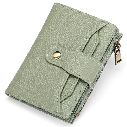 GAEKEAO Women's Bifold Wallet Rfid Blocking Vegan Leather Floral Card Holder with Zipper Pocket and ID Window