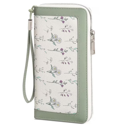 GAEKEAO Wristlet Wallets for Women RFID Blocking Large Capacity Clutch Wallet Vegan Leather Zip Around Ladies Long Purse