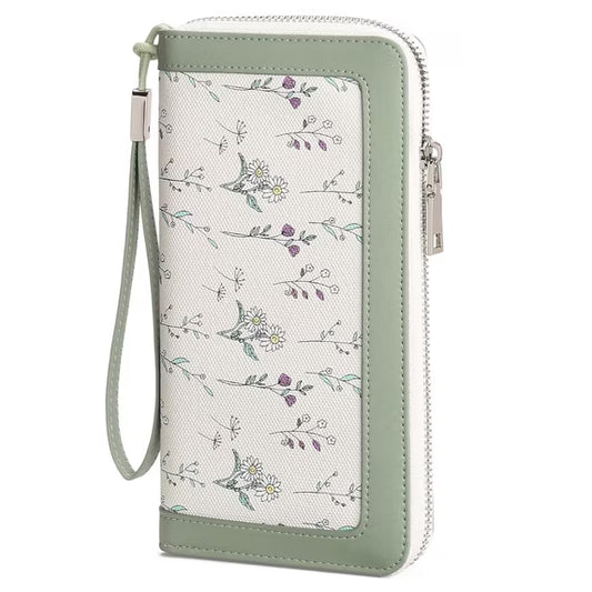 GAEKEAO Wristlet Wallets for Women RFID Blocking Large Capacity Clutch Wallet Vegan Leather Zip Around Ladies Long Purse