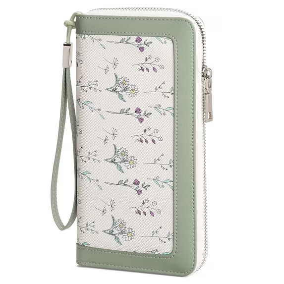 GAEKEAO Wristlet Wallets for Women RFID Blocking Large Capacity Clutch Wallet Vegan Leather Zip Around Ladies Long Purse
