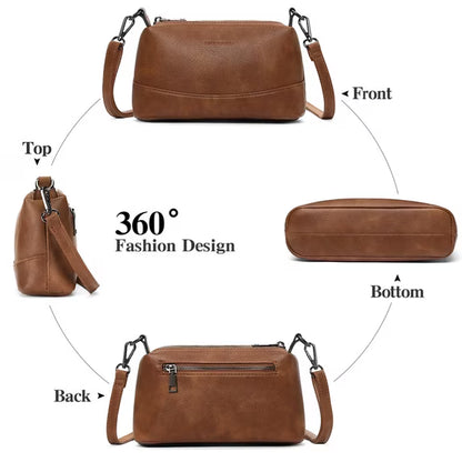GAEKEAO Women’s Small Crossbody Bag Vegan Leather Shoulder Purse Adjustable Strap Compact Travel Handbag for Daily Use