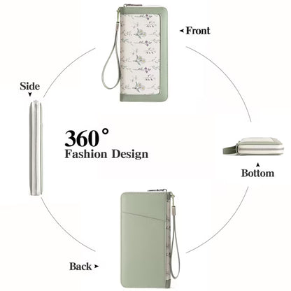 GAEKEAO Wristlet Wallets for Women RFID Blocking Large Capacity Clutch Wallet Vegan Leather Zip Around Ladies Long Purse