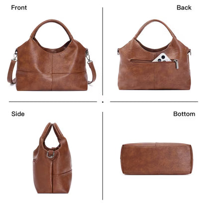 GAEKEAO Women’s Medium Satchel Bag with Top Handle and Detachable Crossbody Strap