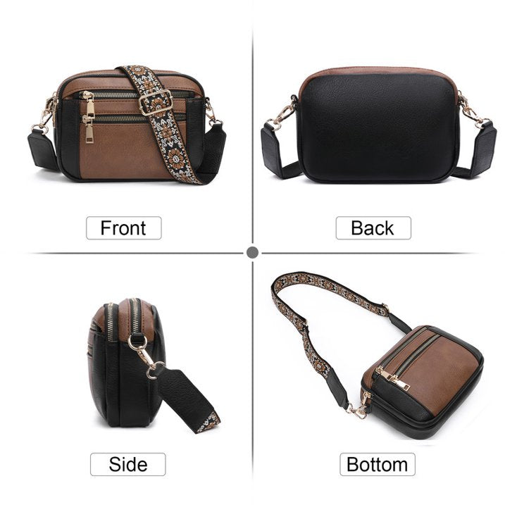 GAEKEAO Crossbody Purse for Women Leather Medium Shoulder Handbags with Adjustable Strap Multi Pockets Women Purse for Travel