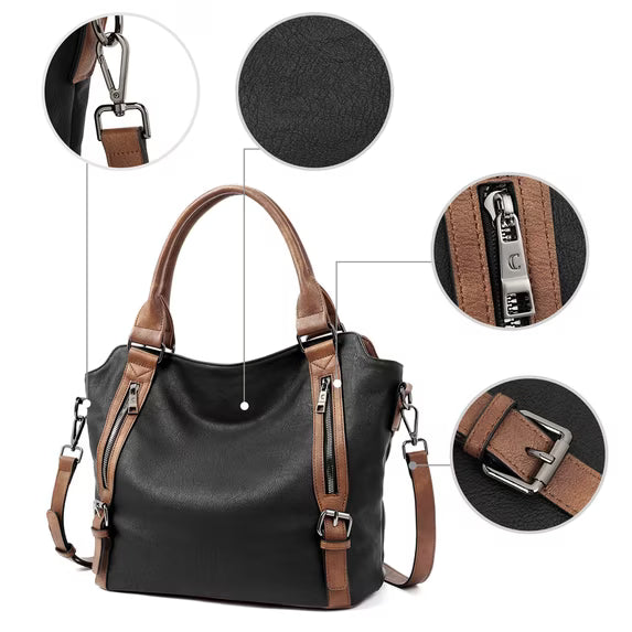 GAEKEAO Purses and Handbag for Women Leather Tote Bag Purse and Handbags, Satchel Shoulder Crossbody Top Handle Bags with Zipper
